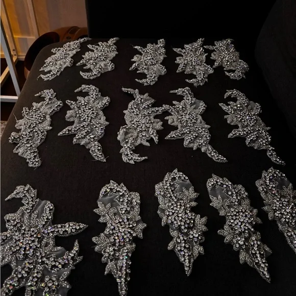 Beaded Rhinestone Appliqués - Picture 6 of 15